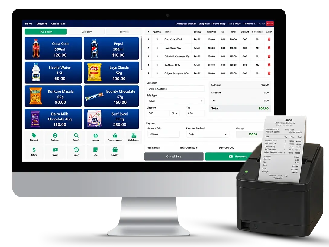 Retail POS software